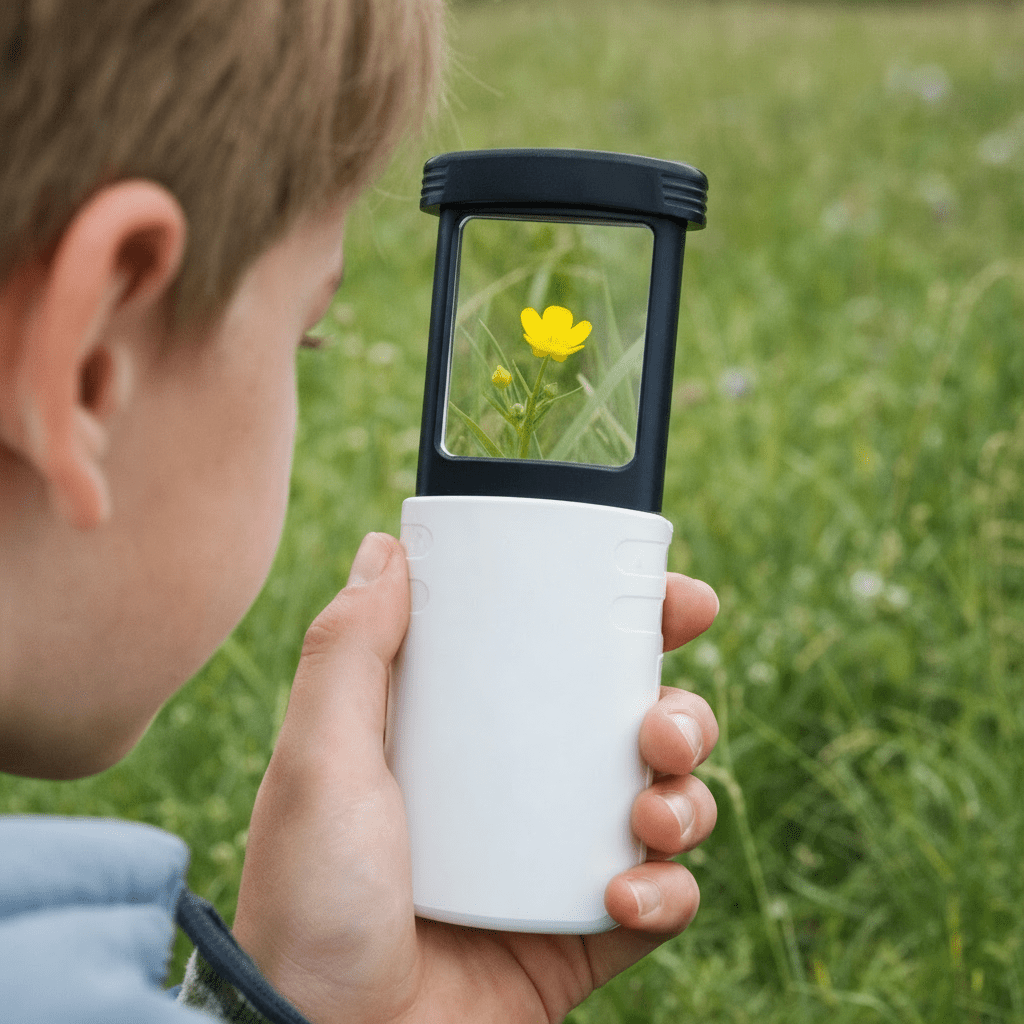 LENSFLIP – Foldable 4X LED Pocket Magnifying Glass for Reading and Crafts