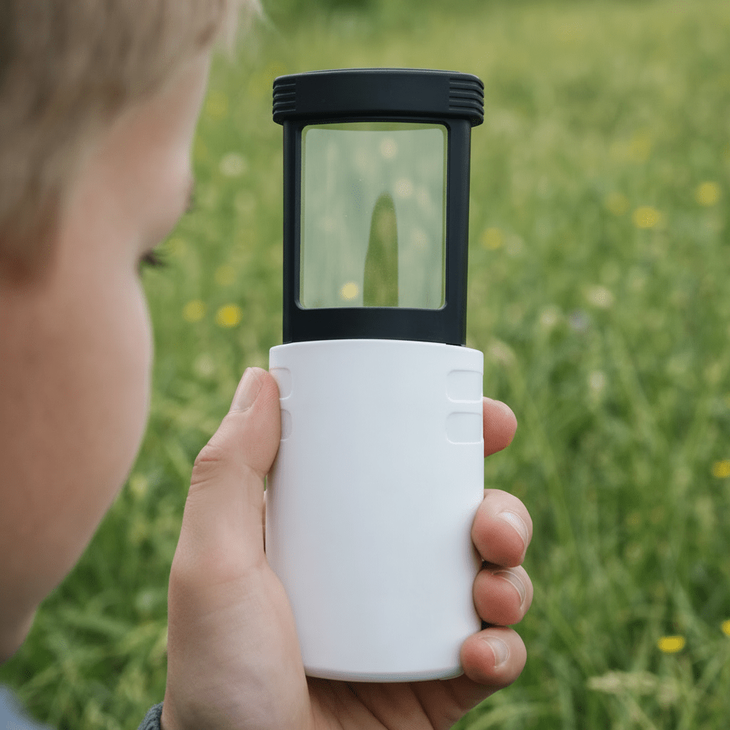 LENSFLIP – Foldable 4X LED Pocket Magnifying Glass for Reading and Crafts