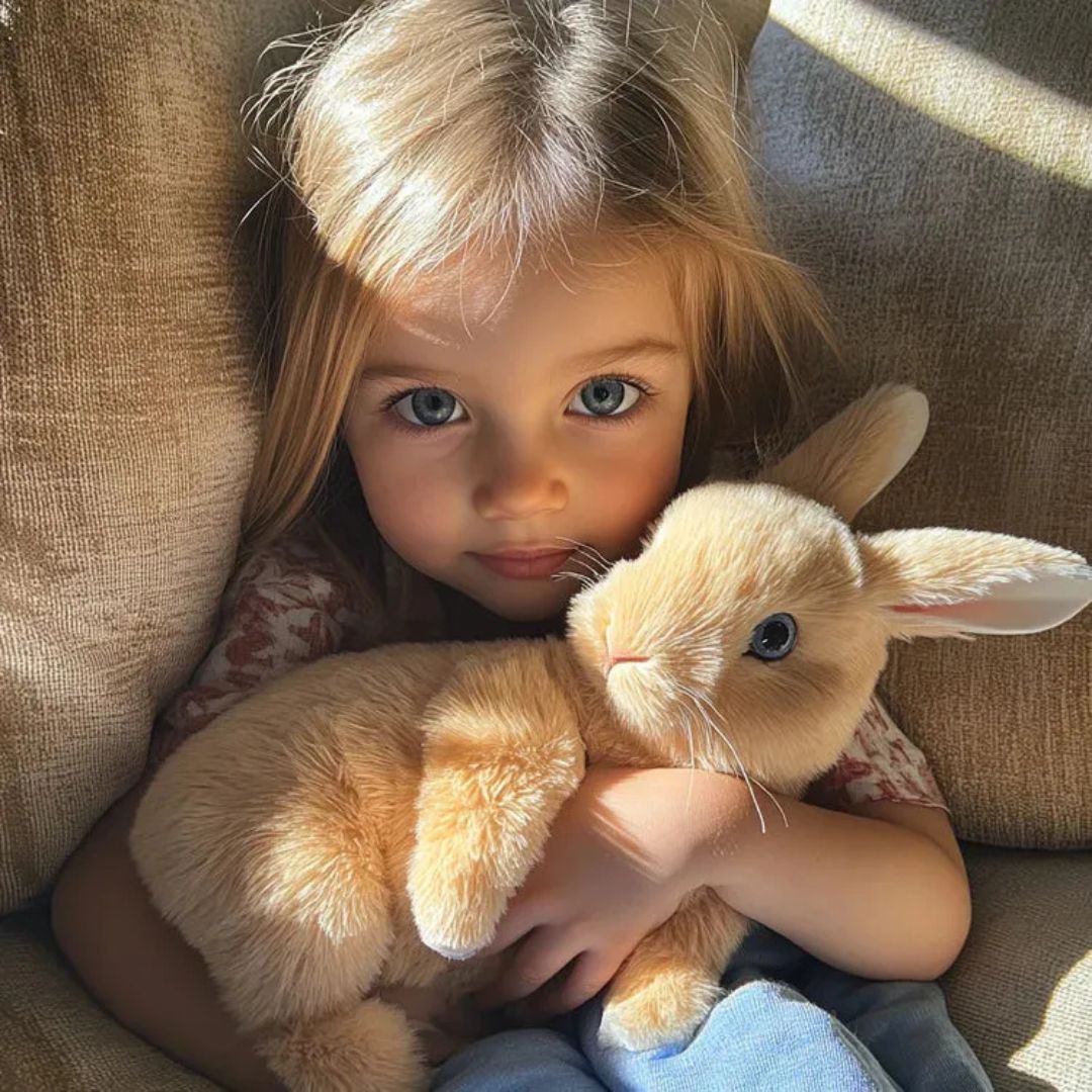 Plush Bunny Toy with Soft Fur and Details