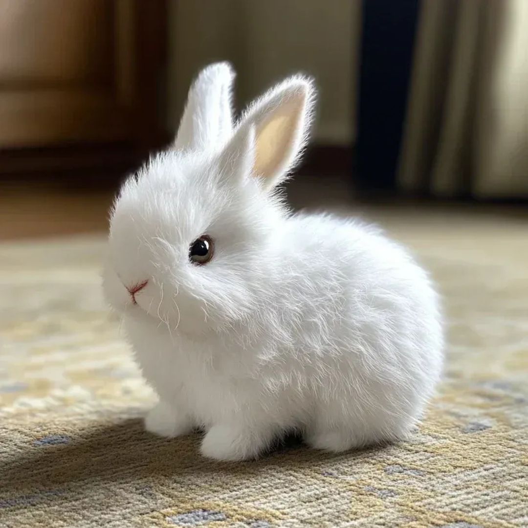 Plush Bunny Toy with Soft Fur and Details