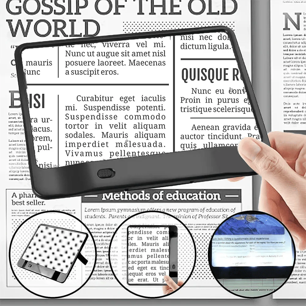 LITPAGE – 3X LED Full-Page Reading Magnifier Sheet