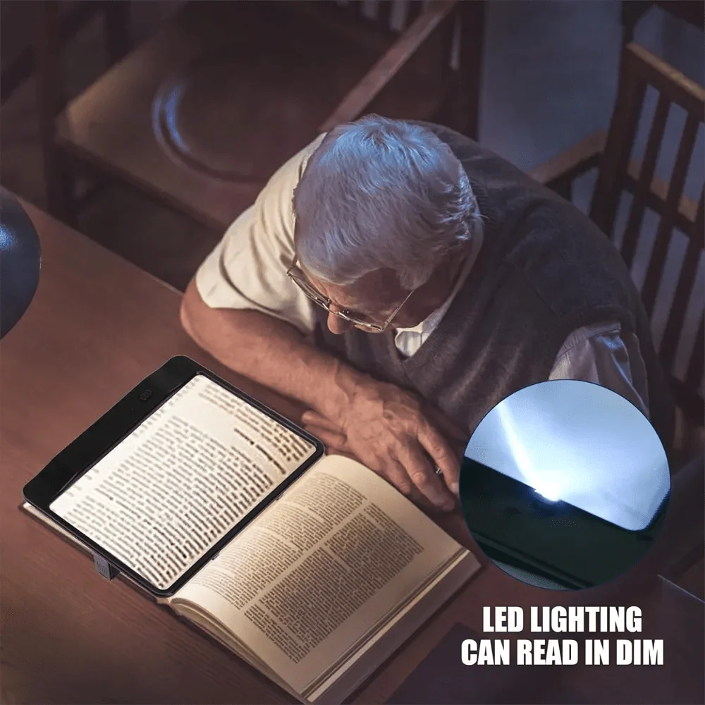 LITPAGE – 3X LED Full-Page Reading Magnifier Sheet