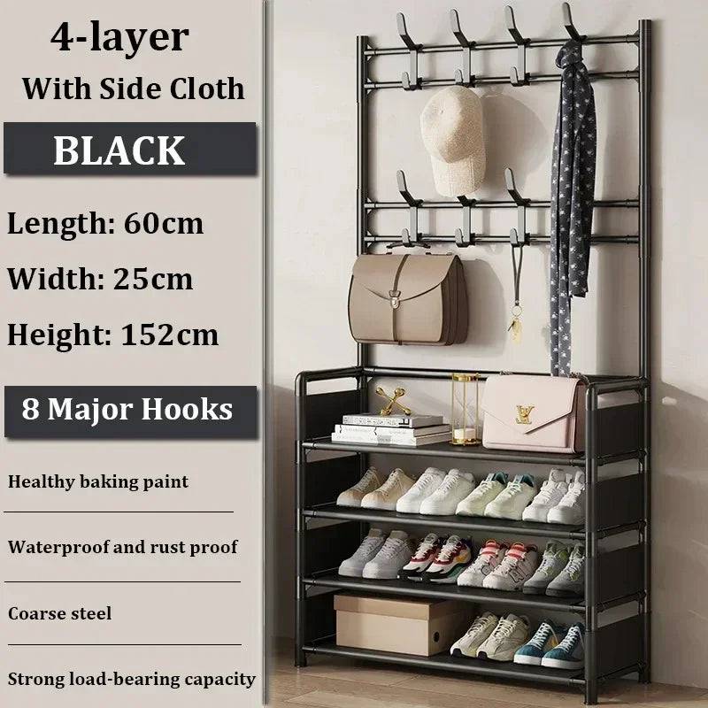 Multi-Layer Shoe and Hat Rack