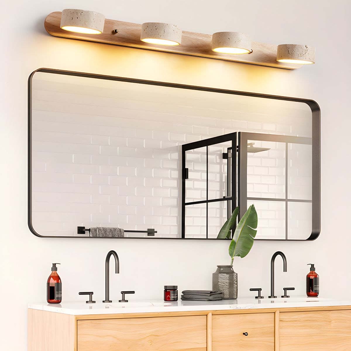 LUMÉNE – Travertine LED Wall Sconce for Architectural Luxury