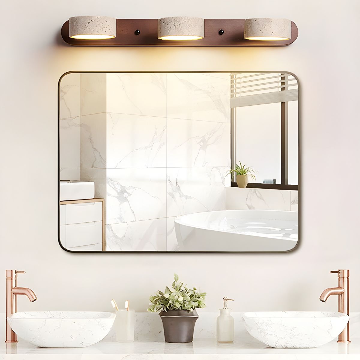 LUMÉNE – Travertine LED Wall Sconce for Architectural Luxury