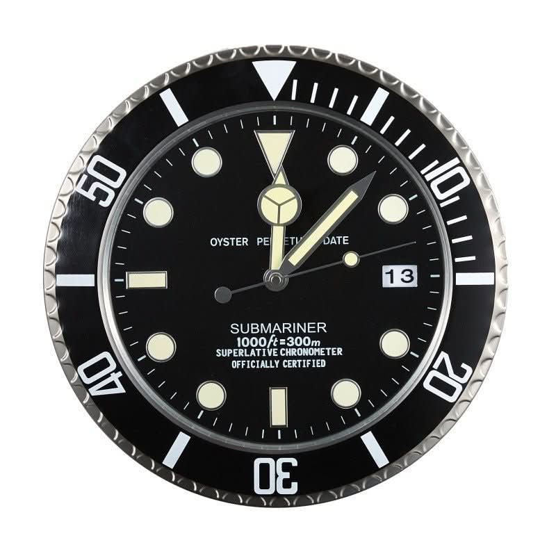 LUMORA - Modern Silent Wall Clock  Luminous stainless steel clock with battery-operated precision
