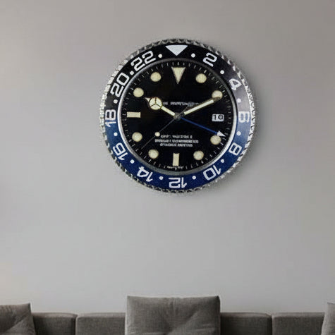 LUMORA - Modern Silent Wall Clock  Luminous stainless steel clock with battery-operated precision