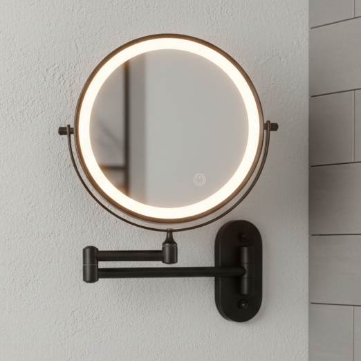LUMIVIEW – Rechargeable LED Magnifying Mirror with Touch Control