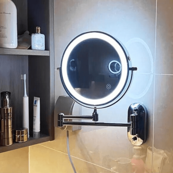 LUMIVIEW – Rechargeable LED Magnifying Mirror with Touch Control
