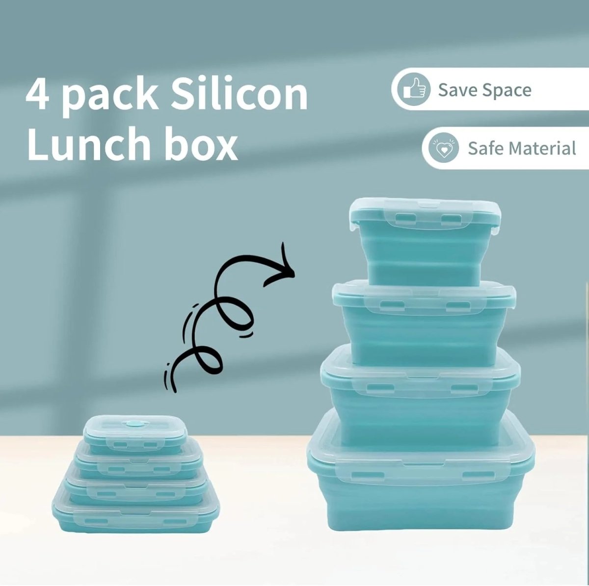 LUNCHFOLD – Collapsible Silicone BPA-Free Food Lunch Box Set