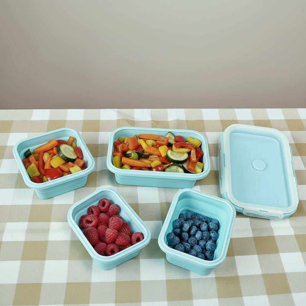 LUNCHFOLD – Collapsible Silicone BPA-Free Food Lunch Box Set
