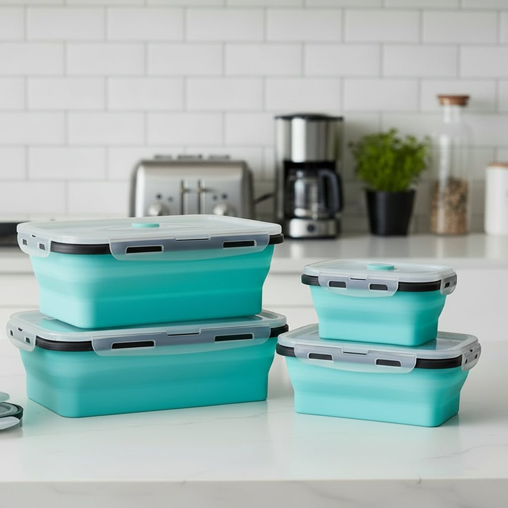 LUNCHFOLD – Collapsible Silicone BPA-Free Food Lunch Box Set