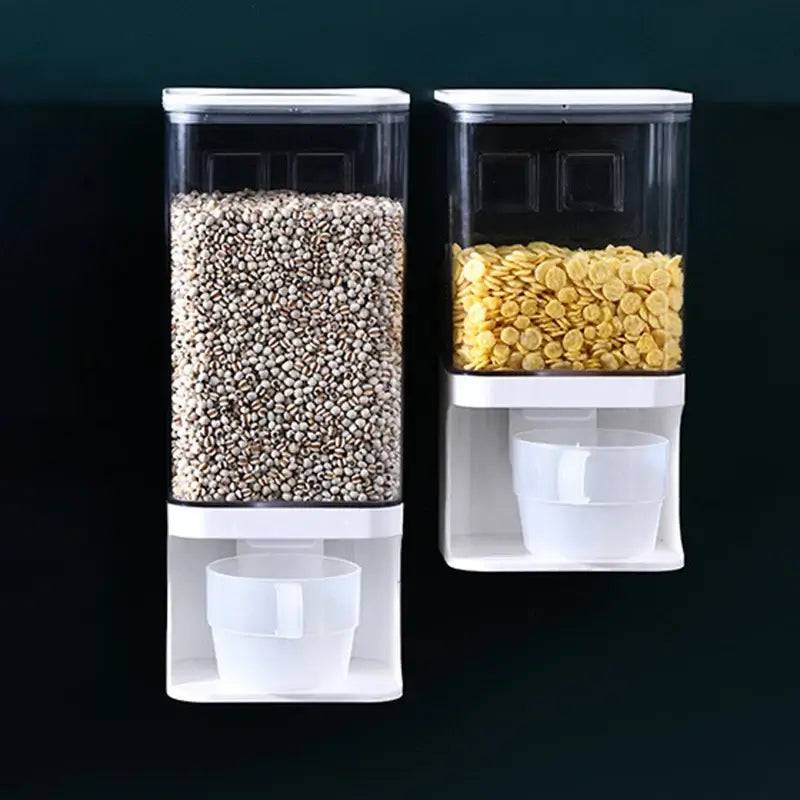 Wall-Mounted Clear Plastic Cereal and Dry Food Dispenser
