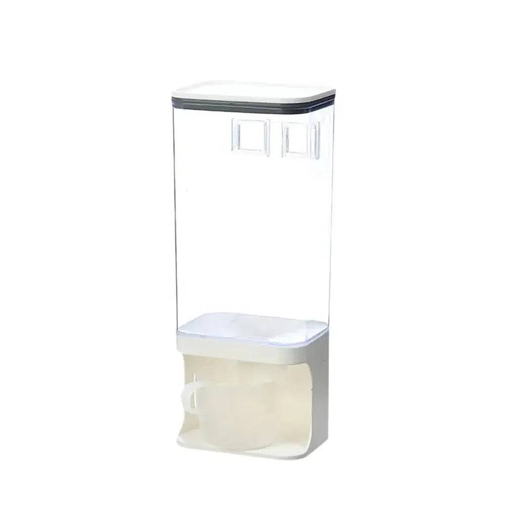 Wall-Mounted Clear Plastic Cereal and Dry Food Dispenser