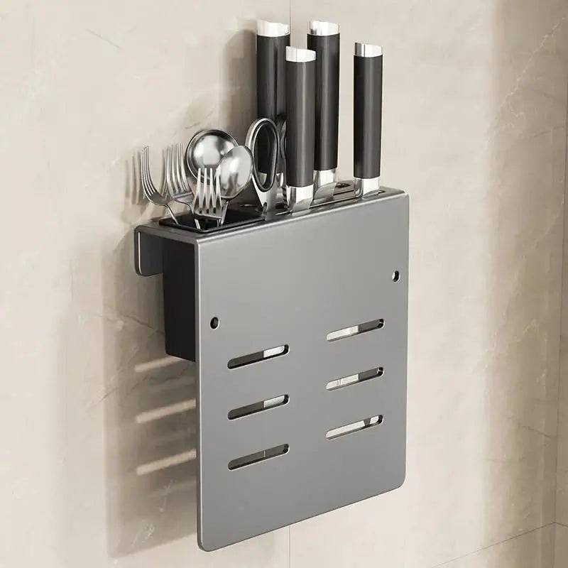 Multi-Purpose Kitchen Storage Rack with Spice and Knife Holder
