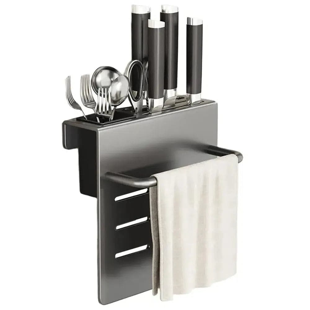 Multi-Purpose Kitchen Storage Rack with Spice and Knife Holder