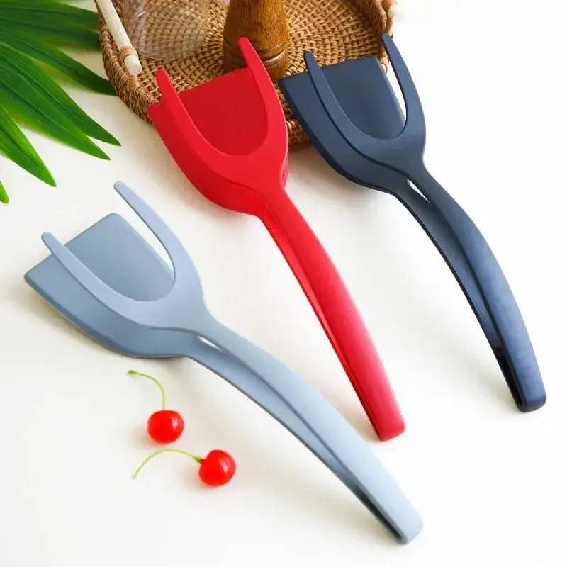 Two-in-One Kitchen Egg Pancake Flipper and Food Clip