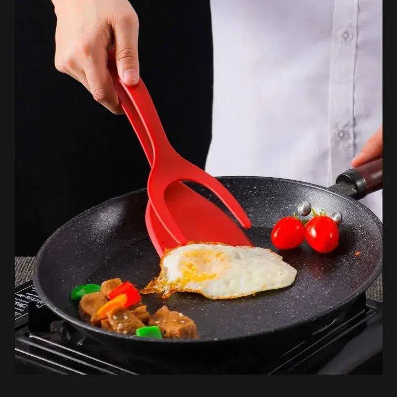 Two-in-One Kitchen Egg Pancake Flipper and Food Clip
