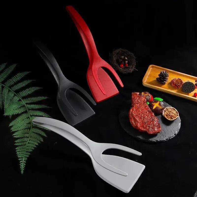 Two-in-One Kitchen Egg Pancake Flipper and Food Clip