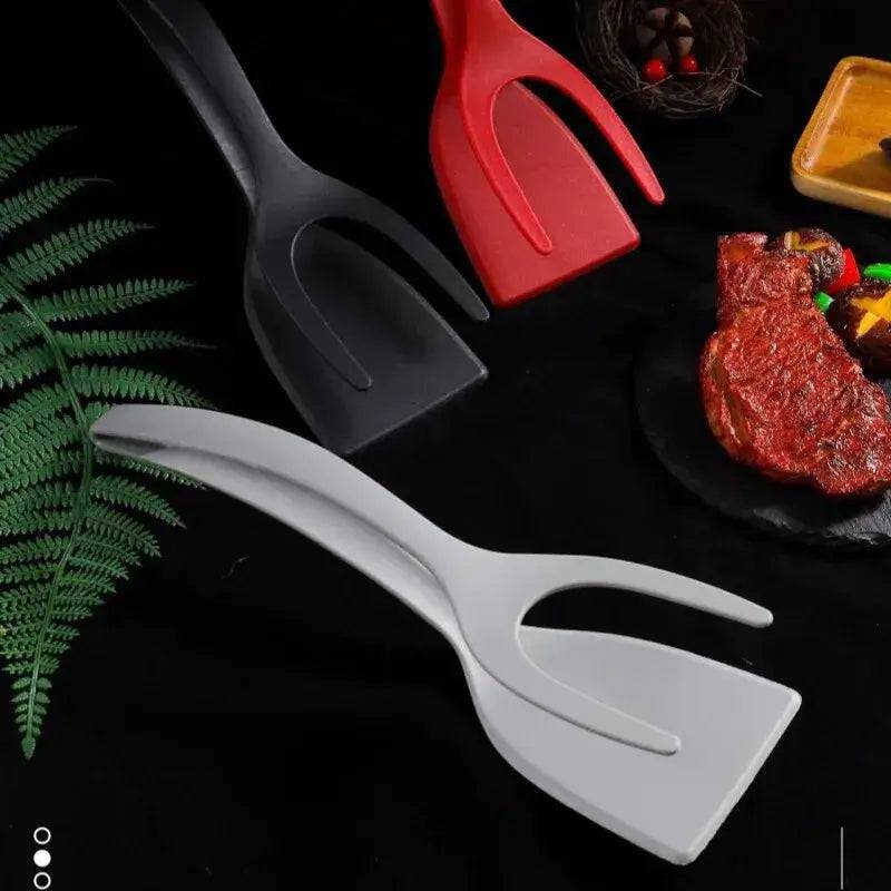 Two-in-One Kitchen Egg Pancake Flipper and Food Clip