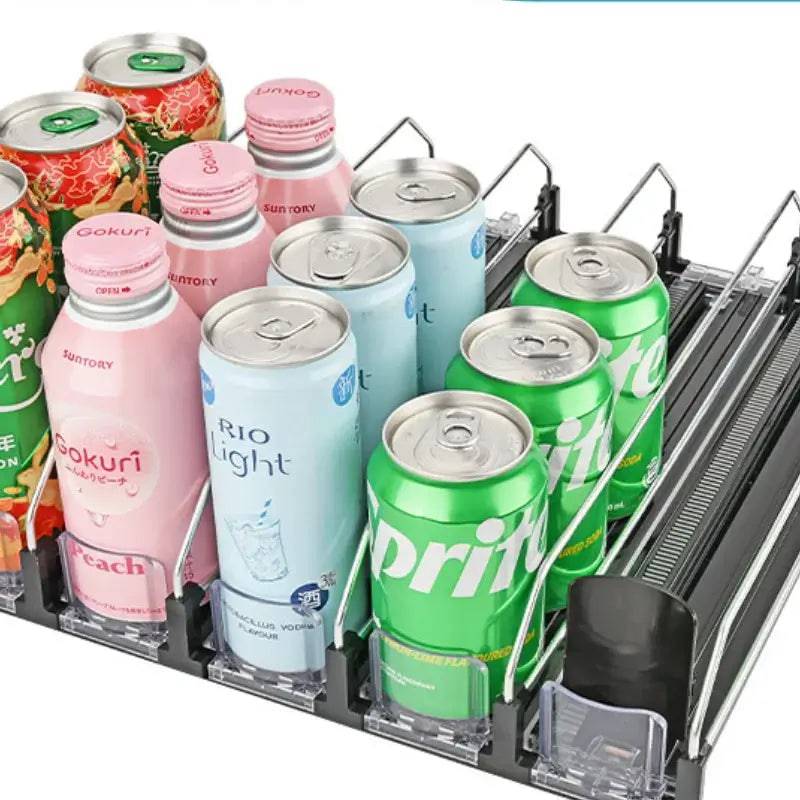 Drink Organiser Dispenser Spring Push Shelf