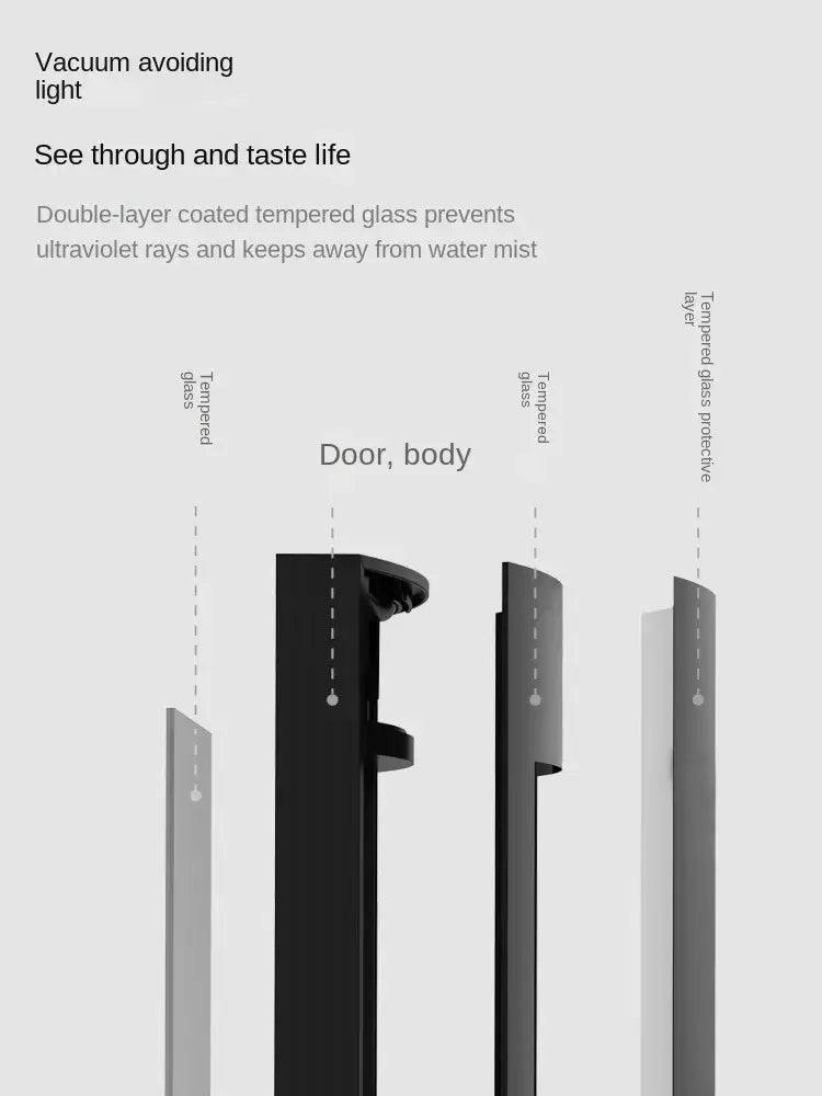 Electronic Constant Temperature Wine Cabinet with 5-Tier Storage and Coated Glass Door