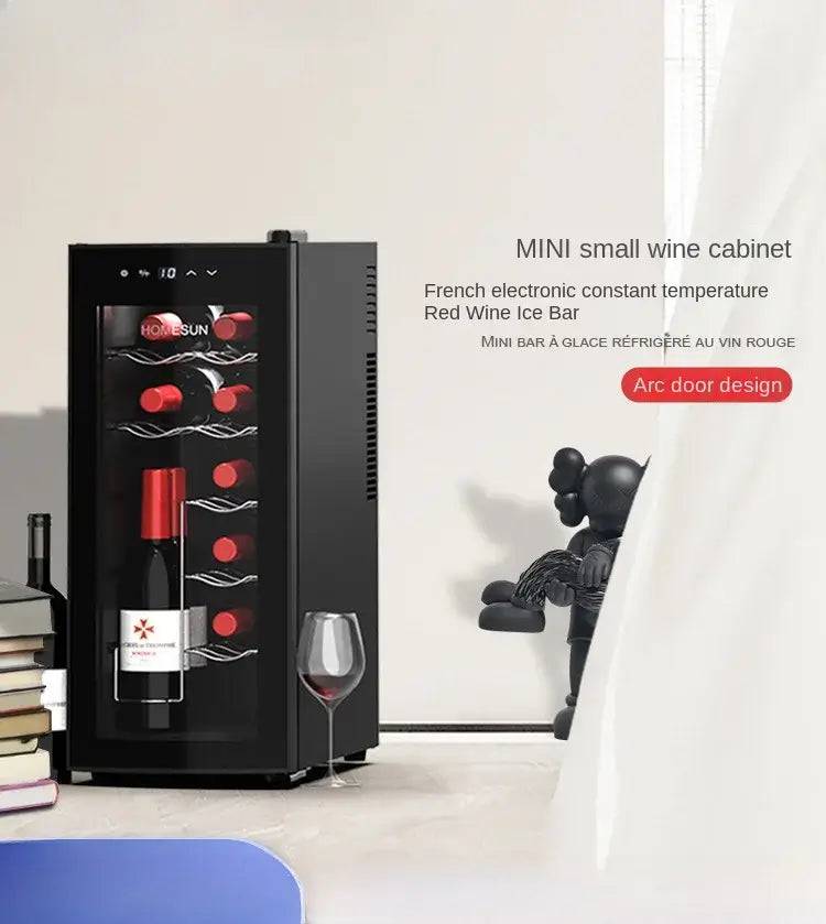 Electronic Constant Temperature Wine Cabinet with 5-Tier Storage and Coated Glass Door
