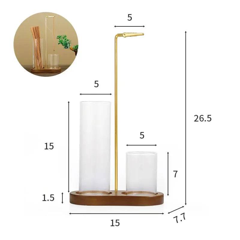 Elegant Glass Incense Holder with Ash Catcher