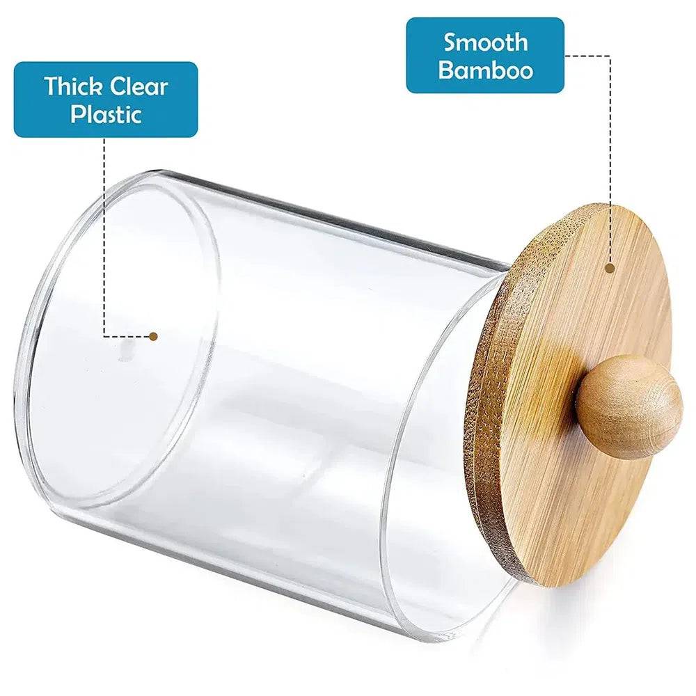3Pcs Acrylic Cotton Swab Storage Box