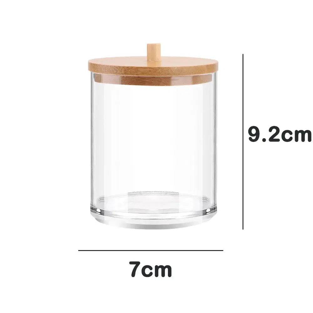 3Pcs Acrylic Cotton Swab Storage Box