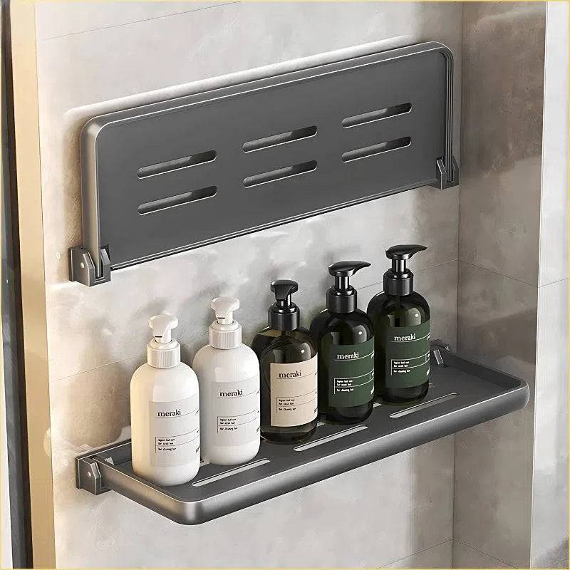 Foldable Wall-Mounted Shower Organiser Rack