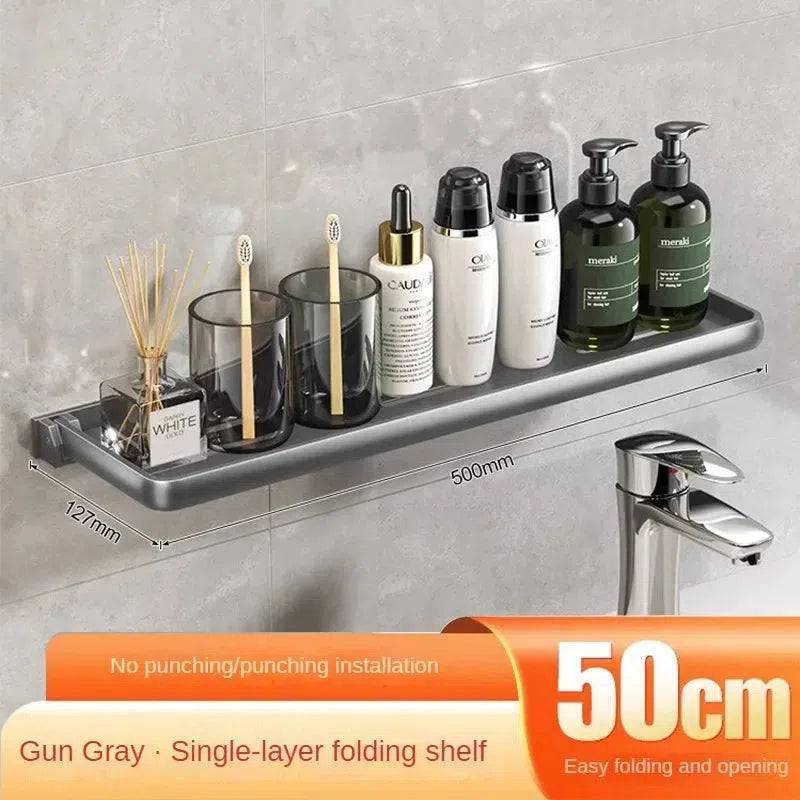 Foldable Wall-Mounted Shower Organiser Rack