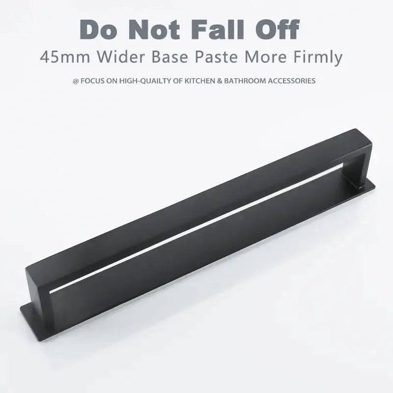 Matt Black Stainless Steel Self-Adhesive Towel Rack