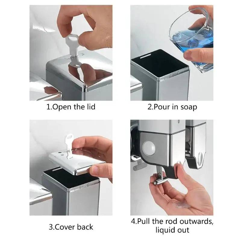 Wall-Mounted Manual Press Liquid Soap Dispenser