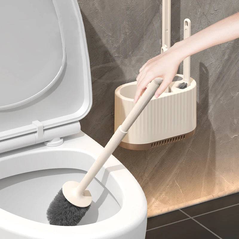 Wall-Mounted Toilet Cleaning Set