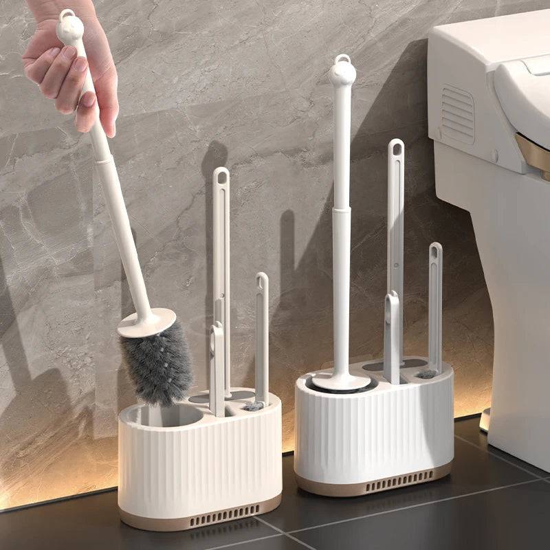 Wall-Mounted Toilet Cleaning Set
