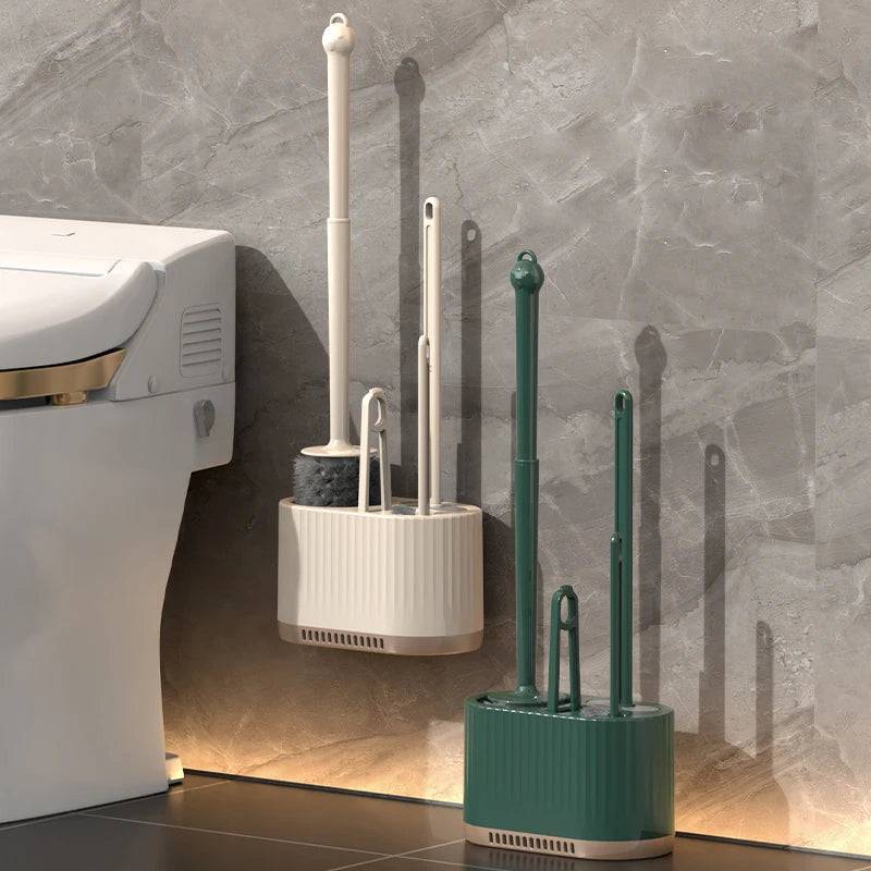 Wall-Mounted Toilet Cleaning Set