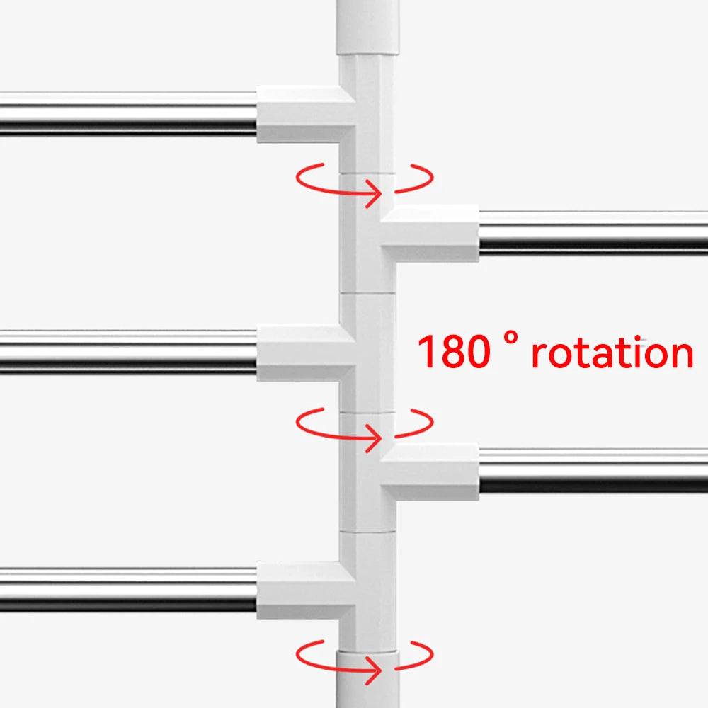 Rotating Multi-Bar Towel Rack