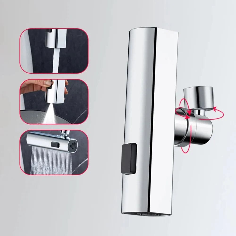 Three Mode Waterfall Faucet Extension Device