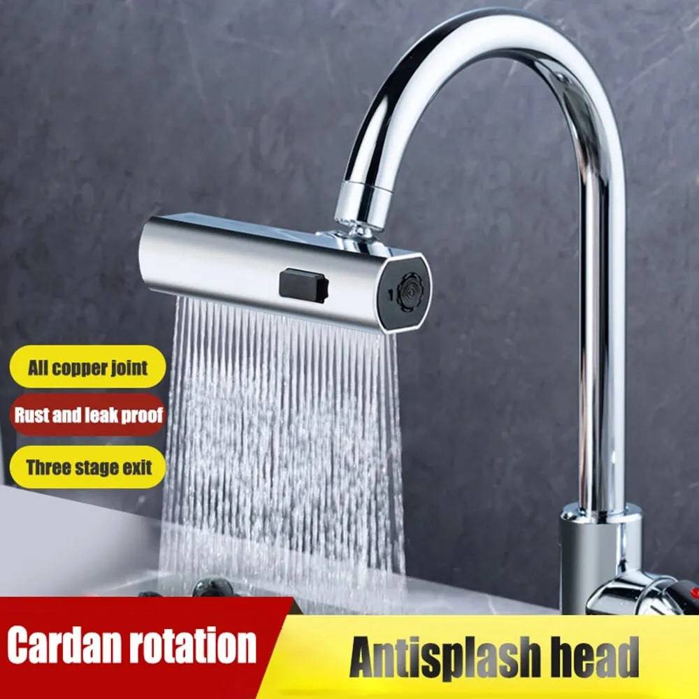 Three Mode Waterfall Faucet Extension Device