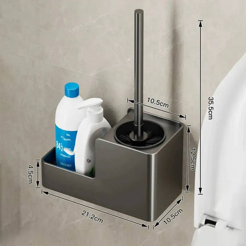 Aluminium Wall-Mounted Toilet Brush Holder