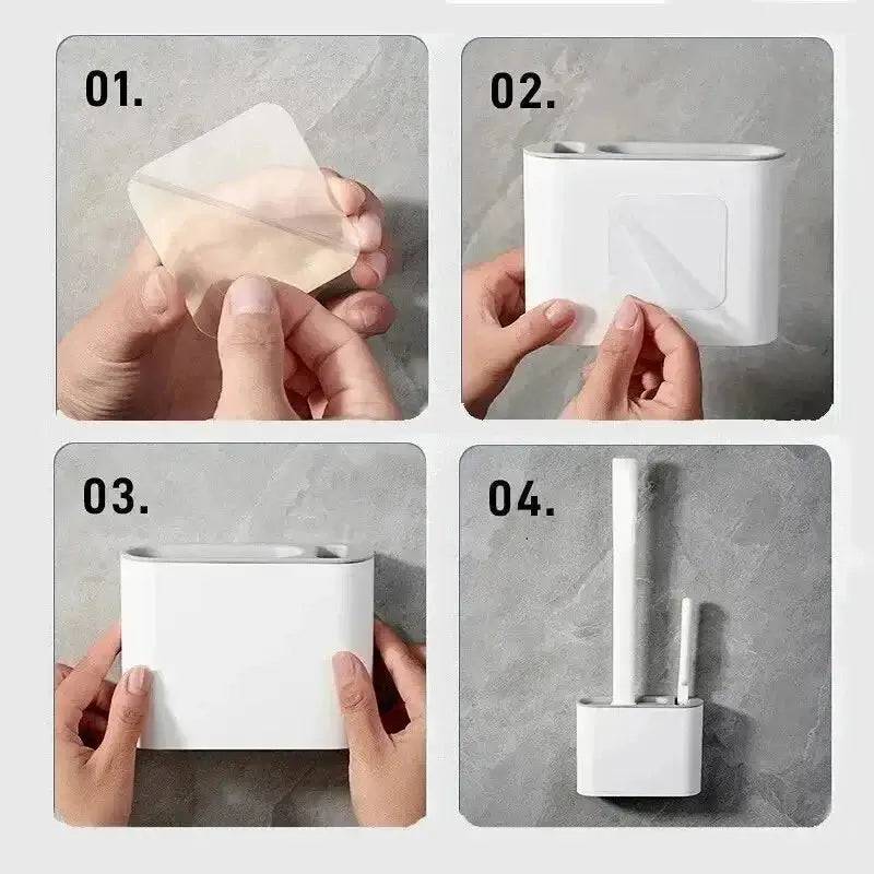 Silicone Toilet Brush with Holder Box