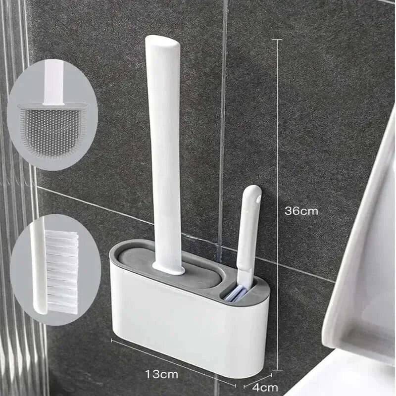 Silicone Toilet Brush with Holder Box