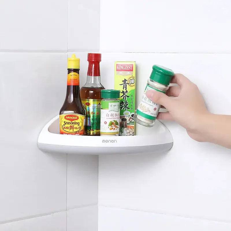 Triangular Wall-Mounted Corner Shelf