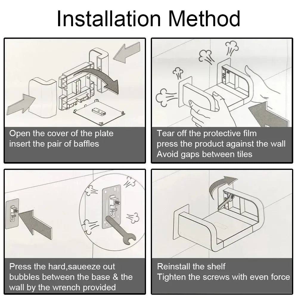 Self-Adhesive Wall-Mounted Storage Shelf