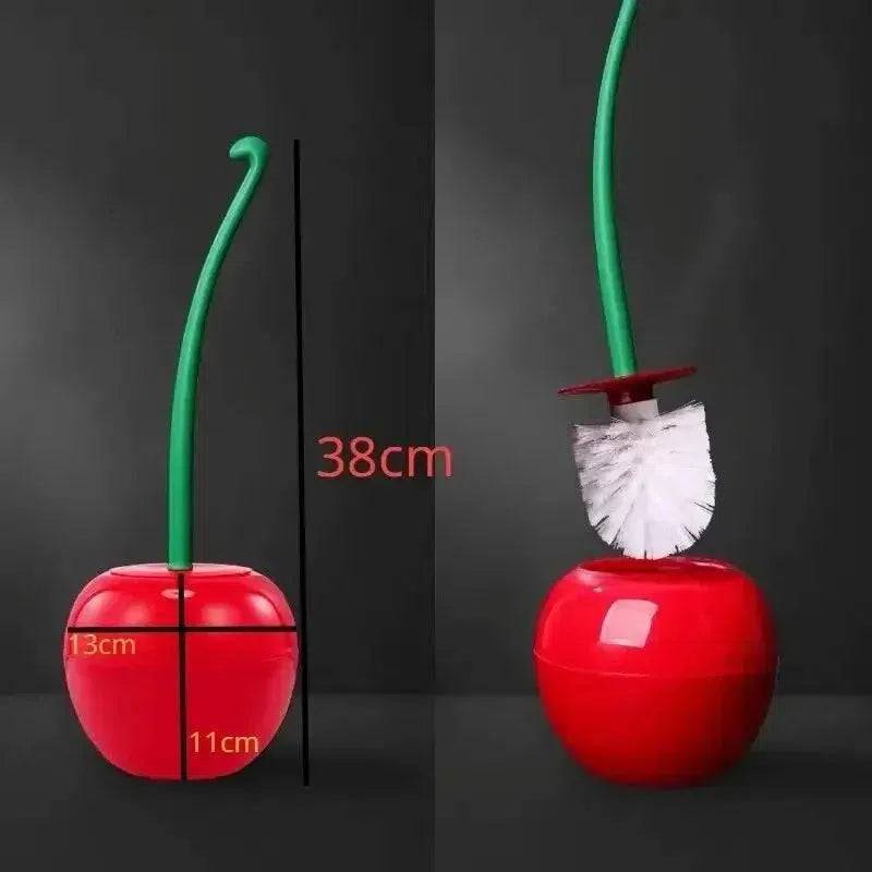 Cherry Shape Lavatory Toilet Brush Holder Set