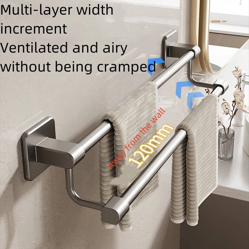 Sleek Space Aluminium Towel Rack