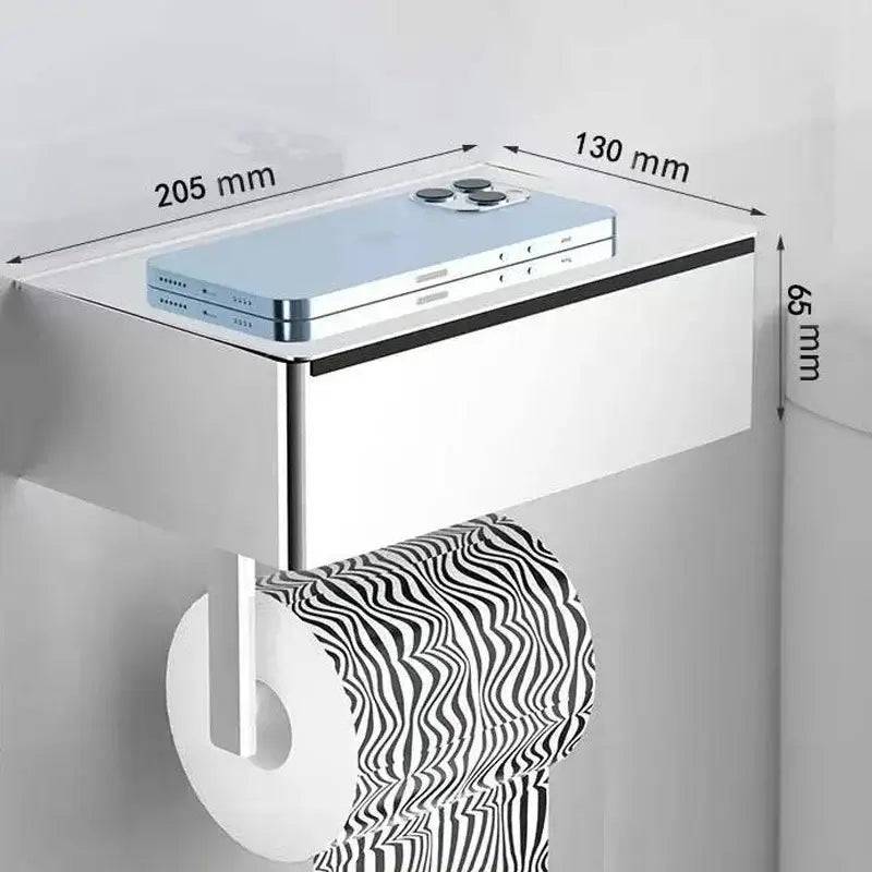 Wall-Mounted Stainless Steel Bathroom Paper Holder