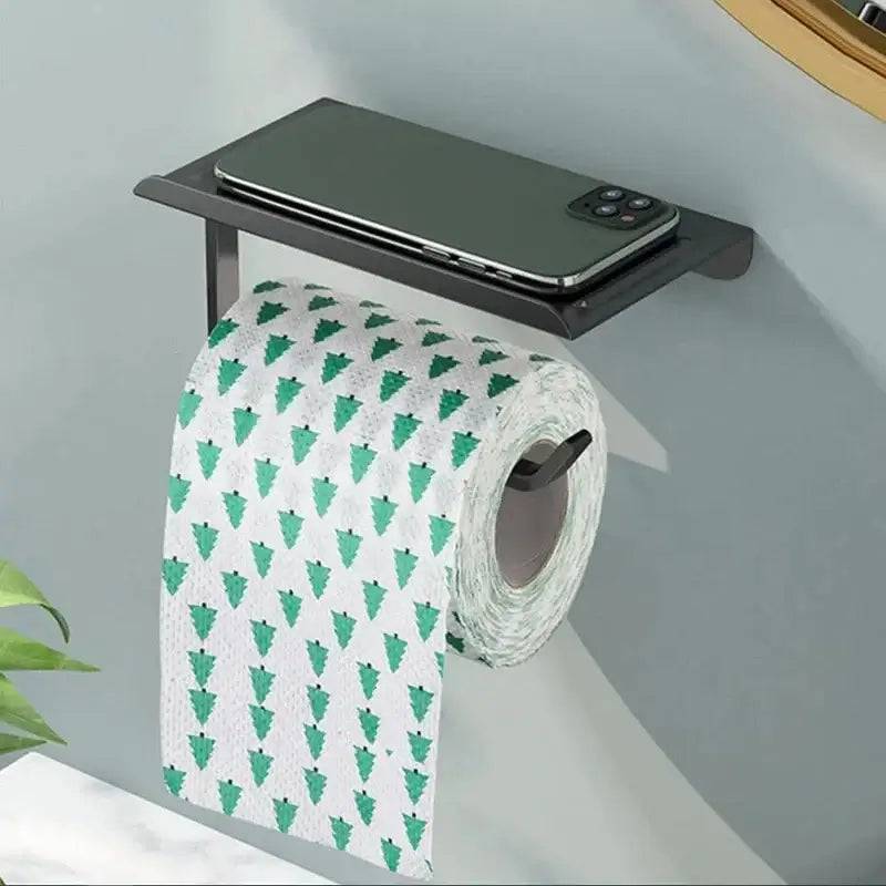 Aluminium Alloy Toilet Paper Holder with Perfume Shelf