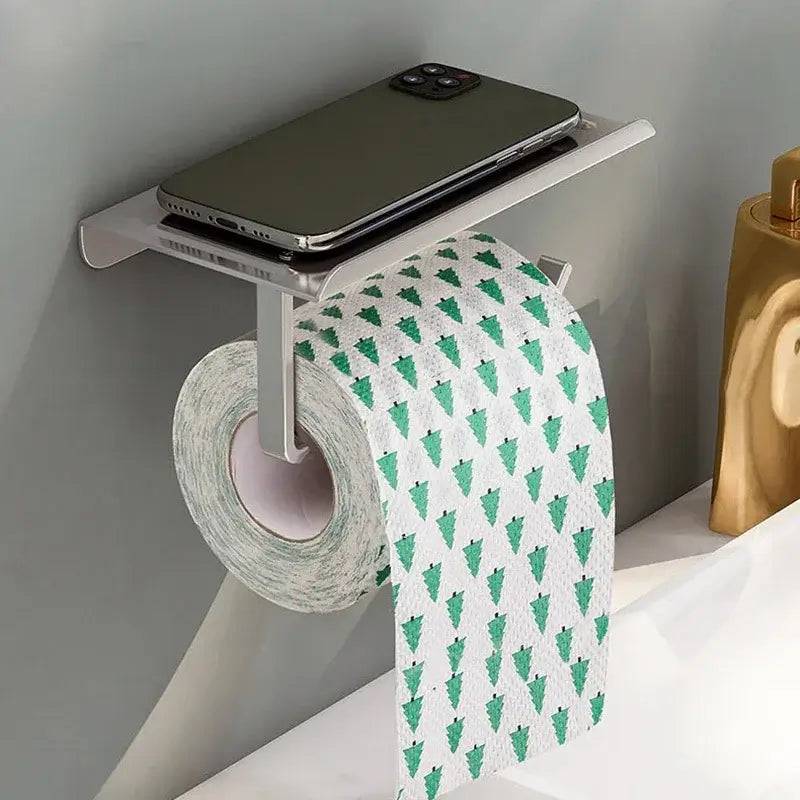 Aluminium Alloy Toilet Paper Holder with Perfume Shelf